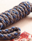 Hilason Horse Riding Poly Lead Rope Brown Tan  1/4" X 8 Ft.