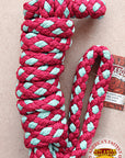 Hilason Horse Riding Poly Lead Rope 1/4" X 9 Ft. Red Turquoise