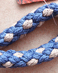 Hilason Horse Riding Poly Lead Rope Brown Tan  1/4" X 8 Ft.