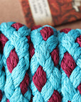 Hilason Horse Riding Poly Lead Rope 1/4" X 9 Ft. Red Turquoise