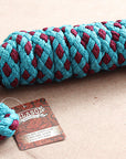 Hilason Horse Riding Poly Lead Rope 1/4" X 9 Ft. Red Turquoise