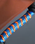 Hilason Horse Poly Rope Tied Adjustable Halter 8 Ft Lead Rope Black Orange Blue