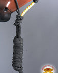 Hilason Horse Poly Rope Tied Adjustable Halter 8 Ft Lead Rope Black Orange Blue