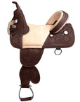 Hilason Treeless Western Trail Barrel Racing American Leather Saddle