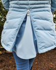Ice Blue Duck Down Riding Jacket