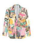 Baha Ranch Retro Pop Western Collage Blazer
