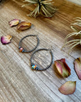 Smaller Sterling Silver Pearls Hoops with Mohave