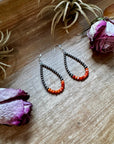Orange Spiny Oyster Earrings – Sterling Silver Pearls