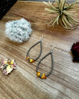 3 mm sterling silver pearls earrings teardrop with yellow amber