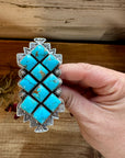Big Ring - 9- kingman turquoise ring and sterling silver