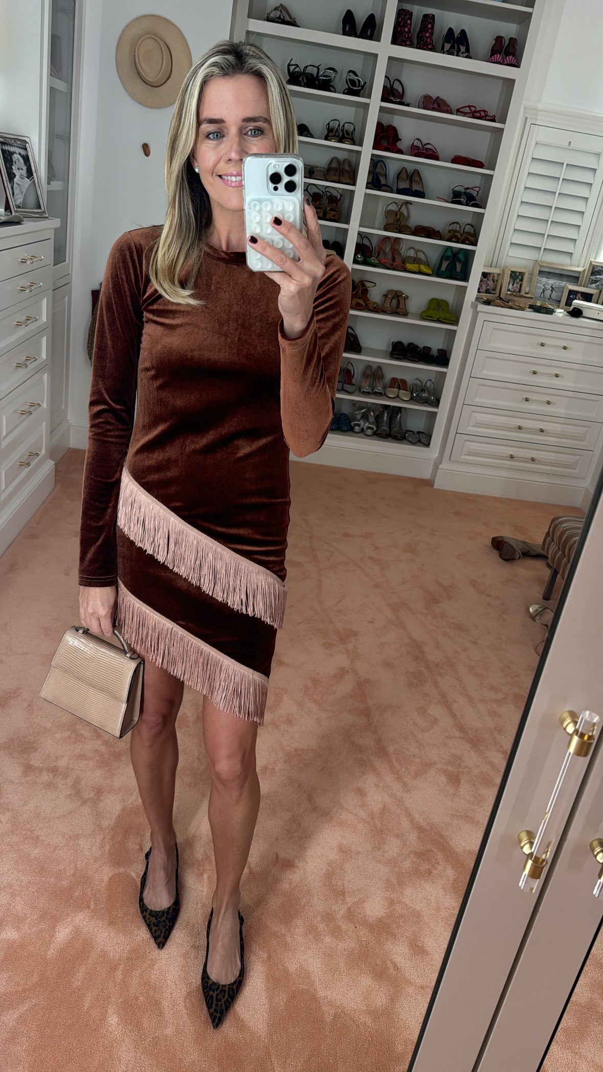 MASON'S DAUGHTER Molly Dress, Velvet Fringe