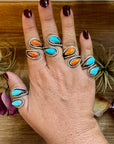 Turquoise or Spiny Oyster Ring – Sterling Silver – Native Made Stamp Z – Multiple Sizes – USA
