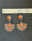Sterling Silver Orange Spiny Oyster Half Cluster Dangle Earrings – Artist Shay Pfeiffer