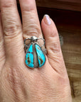 MJ collection - Bug Ring Turquoise - Adjustable - Sterling Silver