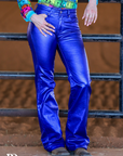 SIGNATURE TROUSERS - ROYAL BLUE METALLIC