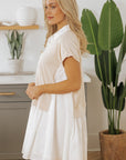 Monroe Collared Buttoned Short Sleeve Mini Dress