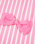 Stripe Bow Top and Pants Pajama Set