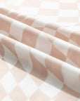 Checker Mesh Mock Neck Long Sleeve Top