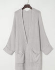 Solid Open Front Cardigan