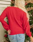 Aria Beaded Merry Casual Sweater
