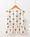 Kyra Bow Tie Closure Ruffled Vest