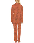Mini Rust Cattle Brands Women's Western Pajama Set