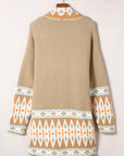 Aztec Geometric Open Front Cardigan