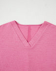 Textured T-Shirt and Shorts Set