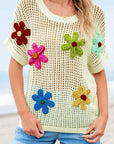 Malaysia Crochet Flower Hollow-out Sweater