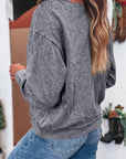 SAVED BY GRACE Embroidered Mineral Wash Sweatshirt