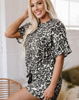Magdalena CheetahCasual Tee and Shorts Lounge Set