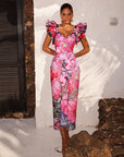 Bohemian Resort Swimsuit and Skirt Set