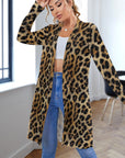 Baha Ranch Retro Pop Western Leopard Lightweight Cardigan
