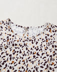 Leopard Flutter Sleeve Mini Dress