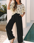 Bow Textured Puff Sleeve Top