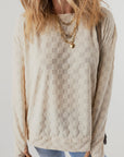 Tiffany Textured Thumbhole Sleeve Top