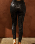 Adelaide Shiny Leopard Textured Leggings