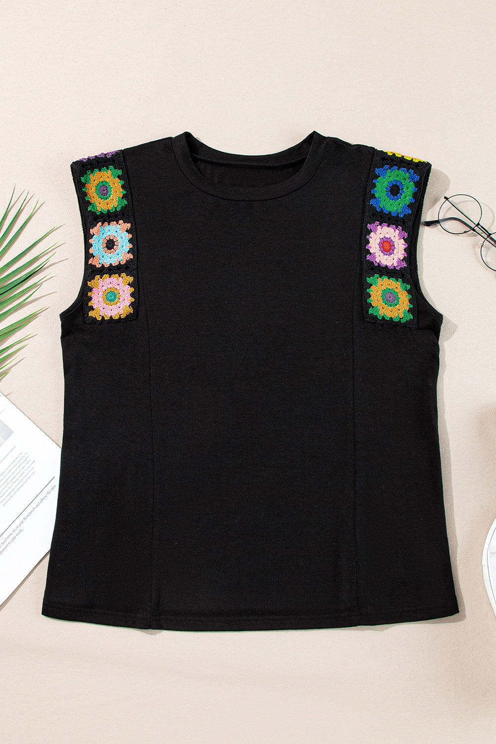 Kelly Floral Crochet Casual Tank Top