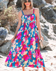 Goldie Floral High Waist Sleeveless Flared Long Dress