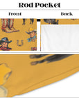 Vintage Cowboy Collage Western Curtains 52" x 63" Made in America