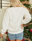 Christmas MERRY & Bright Chenille Sherpa Sweatshirt