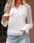 Luisa Slim Henley top Long Sleeve Top