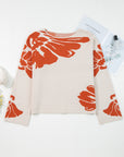 Floral Wide Sleeve Sweater
