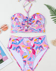 Emmy Floral Halter Neck High Waist Bikini