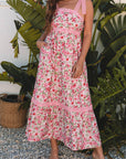 Floral Lace Empire Waist Maxi Dress