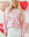 Heart Bubble Baggy Sweater