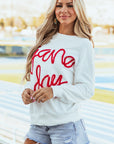 GAME DAY Tinsel Drop Shoulder Sweatshirt