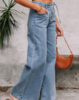 Zoe Medium Wash Super Wide Leg Denim Pants