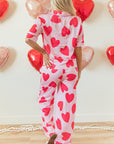 Valentines Short Sleeve Pants Pajamas Set