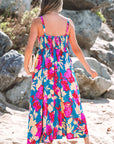 Goldie Floral High Waist Sleeveless Flared Long Dress